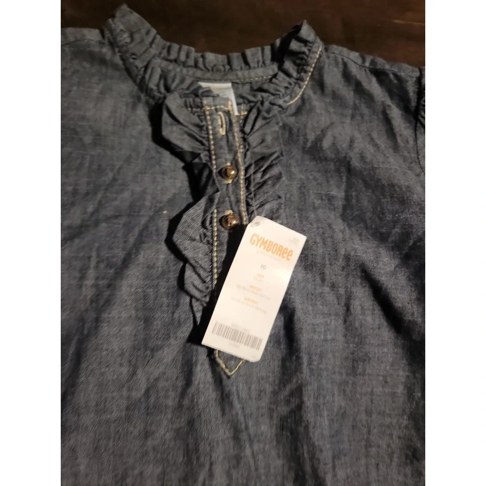Gymboree ready dress go denim dress size 10‎ nwt